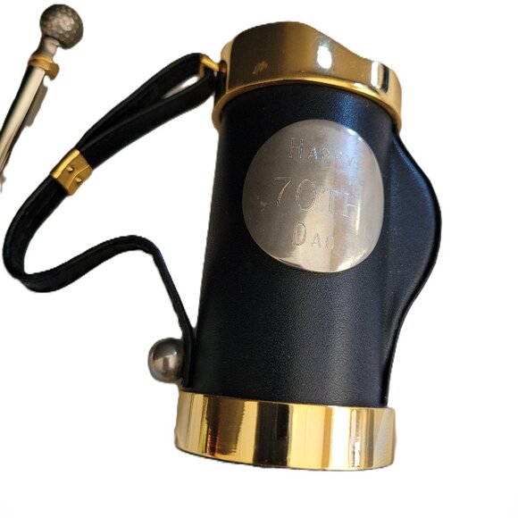 Things Remembered Golf Bag Pen/Pencil Holder with Gold Colored Rim - Picture 3 of 8